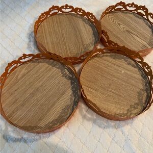 Target Pumpkin Round Trays (4)